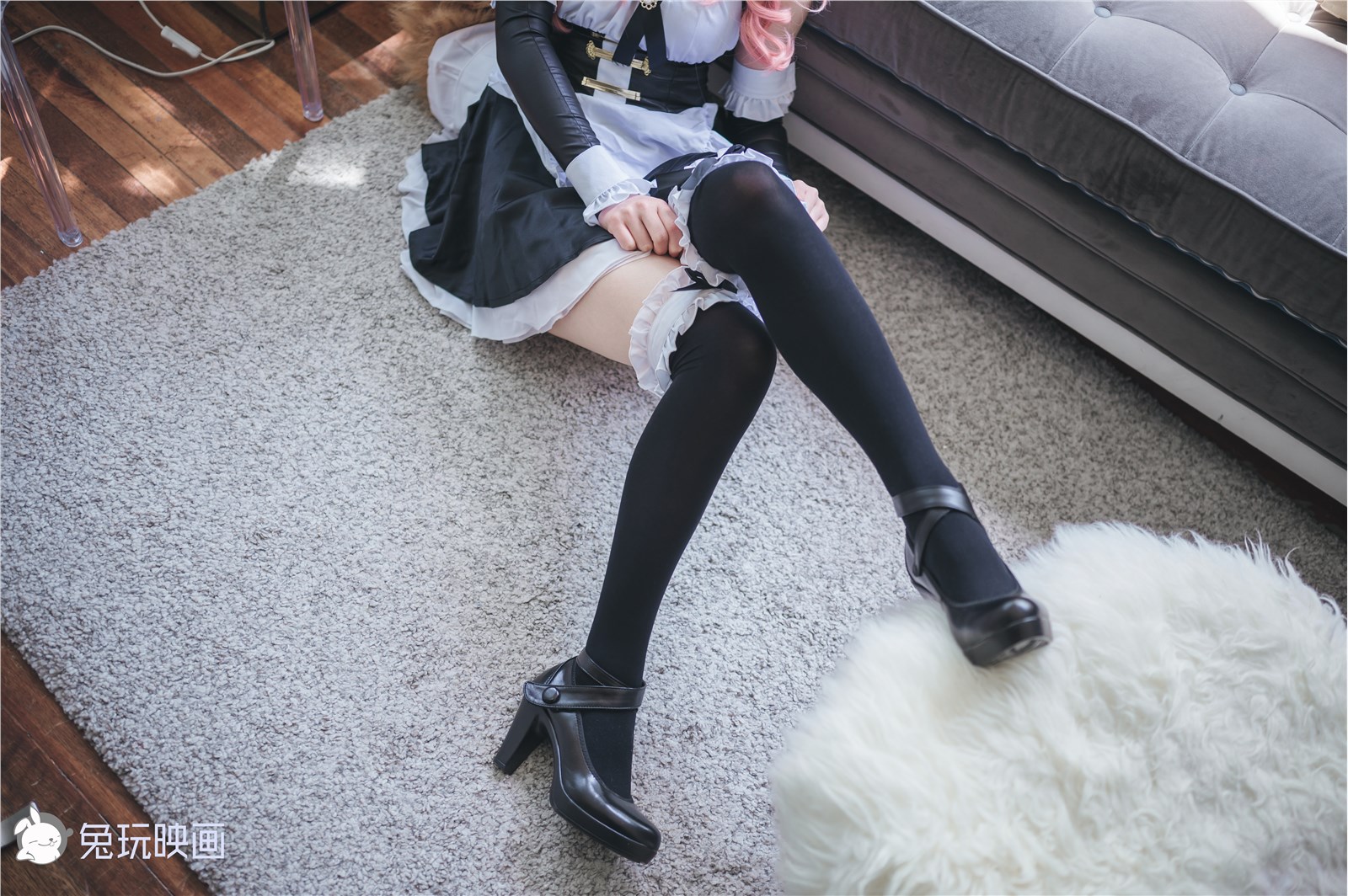 Rabbit Playing with Reflection VOL.047 Maid Yuzao Qian(39)